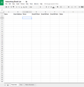 email-list-networking-spreadsheet